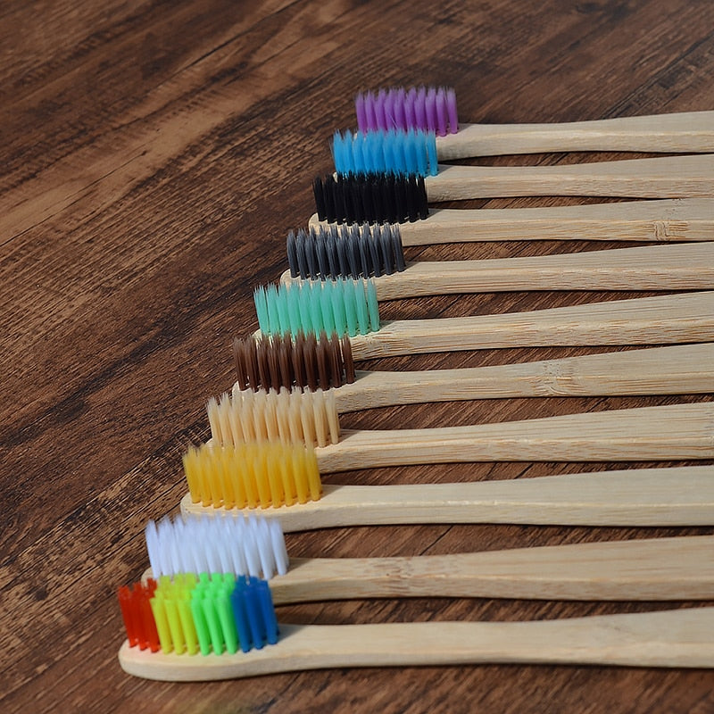 10-PACK Bamboo Toothbrushes