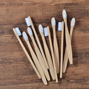 10-PACK Bamboo Toothbrushes